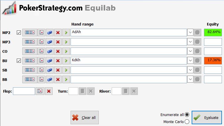 how to calculate hand equity poker