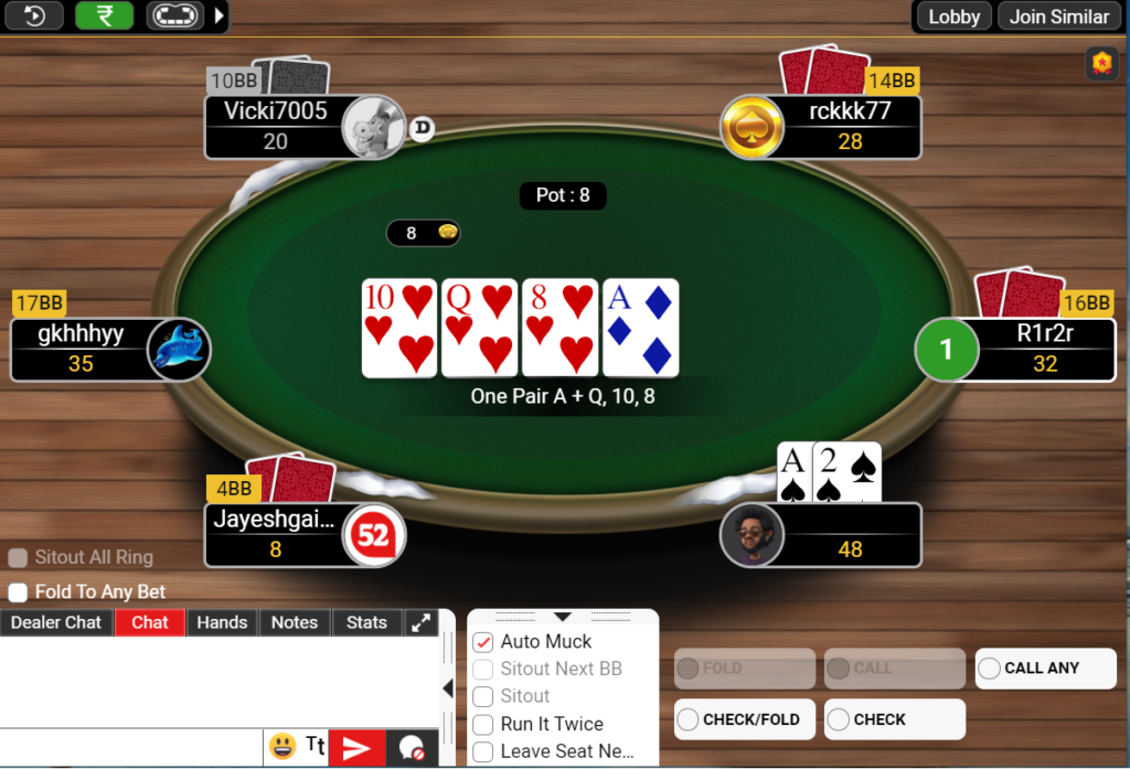 Web browser poker online